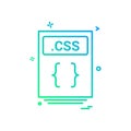 file files css icon vector design Royalty Free Stock Photo