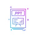 file files ppt icon vector design