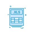 file files xls icon vector design Royalty Free Stock Photo