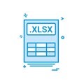 file files xlsx icon vector design