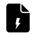 FILE flash glyphs icon