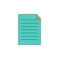 File flat color vector object