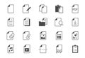 File flat icons. Vector illustration include icon - paper, pdf, pen, document, checklist, page, image, sheet, copy Royalty Free Stock Photo