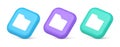 File folder archive directory button cyberspace digital document 3d isometric icon Royalty Free Stock Photo