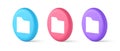 File folder archive directory button cyberspace digital document storage organizing 3d circle icon Royalty Free Stock Photo