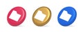 File folder archive directory button cyberspace digital document storage organizing 3d isometric circle icon Royalty Free Stock Photo