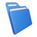 File folder 3d rendering isometric icon. Royalty Free Stock Photo