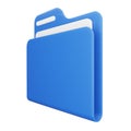 File folder 3d rendering isometric icon. Royalty Free Stock Photo