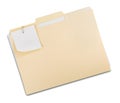 File Folder with Documents and Note