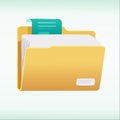 File Folder Icon for Data Organization and Storage Royalty Free Stock Photo