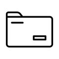 File folder icon for data storage location in a computer memory Royalty Free Stock Photo