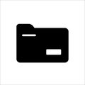 File folder icon for data storage location in a computer memory Royalty Free Stock Photo
