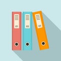 File folder icon, flat style Royalty Free Stock Photo