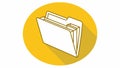 A file folder icon for organizing documents and data, vector design Generative AI Royalty Free Stock Photo
