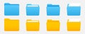 File folder icon set. Folder with files icons. Vector illustration. File folders with data. Web archive