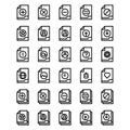 File and Folder icon set include add,document,file,folder,cancel,close,delete,page,remove,paper,banned,star,favorite,data,locked, Royalty Free Stock Photo