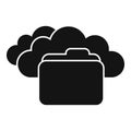 File folder icon simple vector. Data cloud Royalty Free Stock Photo