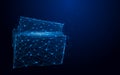 File folder from lines and triangles, point connecting Royalty Free Stock Photo