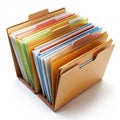 File folder with organized documents Royalty Free Stock Photo