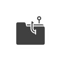 File folder phishing scam vector icon