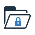 File, folder, protection, security icon. Editable vector graphics Royalty Free Stock Photo