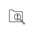 File folder scan line icon Royalty Free Stock Photo