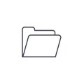 File folder thin line icon. Linear vector symbol