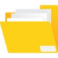 File folder vector icon document on computer Royalty Free Stock Photo