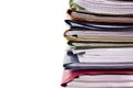 File folders containing school learning material Royalty Free Stock Photo