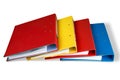 File folders with documents on white background Royalty Free Stock Photo