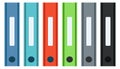 File folders icon. Color binders with paper documents Royalty Free Stock Photo