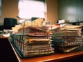 File folders on office desk Royalty Free Stock Photo