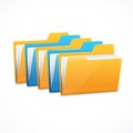 File Folders Set. Vector Royalty Free Stock Photo