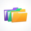 File Folders Set. Vector Royalty Free Stock Photo