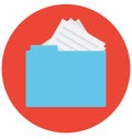 File Folders Vector Icon that can be easily edit or modified Royalty Free Stock Photo