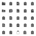 File and folders vector icons set Royalty Free Stock Photo