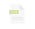 File format CDR logo design. Document file icon. Element for applications. Royalty Free Stock Photo