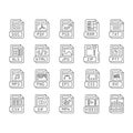 file format document icons set vector Royalty Free Stock Photo