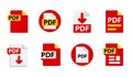 File format extensions icons. Collection of vector icons. Royalty Free Stock Photo