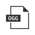 File format icon in black and white. Royalty Free Stock Photo