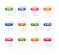 File format icon set. Images file type icons. Royalty Free Stock Photo