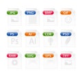 File format icon set. Images file type icons. Royalty Free Stock Photo