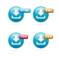 File Format Icons Royalty Free Stock Photo