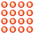 File format icons set Royalty Free Stock Photo