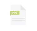 File format PPT logo design. Document file icon, internet, extension, sign, type, presentation, graphic, application.