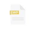 File format SWF logo design. Document file icon. Element for applications. Royalty Free Stock Photo