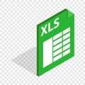 File format xls isometric icon Royalty Free Stock Photo