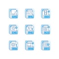 File formats blue RGB color icons set Royalty Free Stock Photo