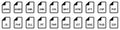 File formats icon. Various of different web files. File type icons Royalty Free Stock Photo