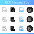 File formats icons set Royalty Free Stock Photo